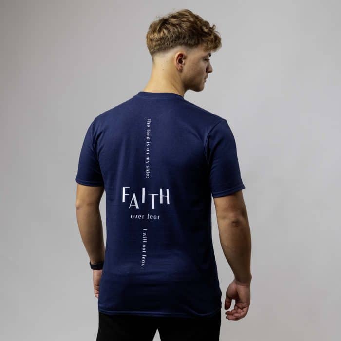 tricou Faith Vertical albastru navy faithfit