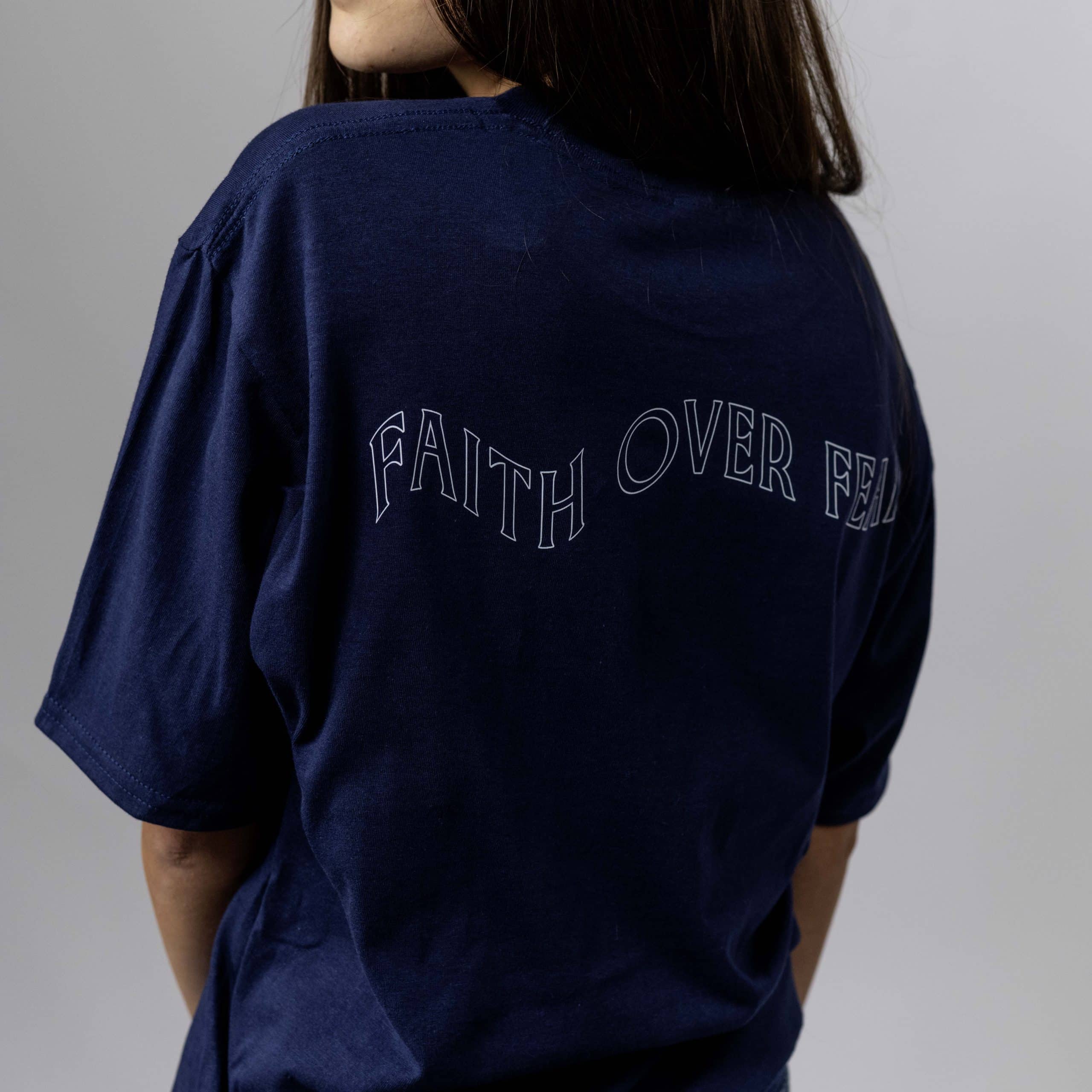 tricou waves of faith albastru navy faithfit