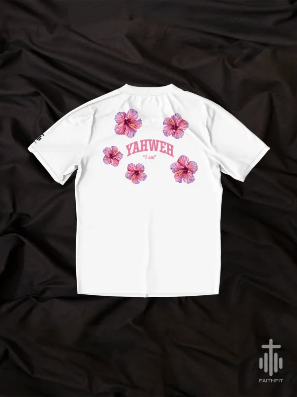 tricou alb roz yahwev mesaje crestine faithfit