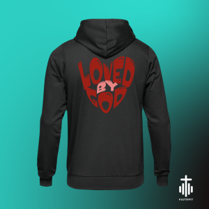 Hanorac cu mesaj creștin Faithfit - Loved by God - Bărbați