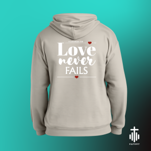 Hanorac Love Never Fails - Alb - Bărbați