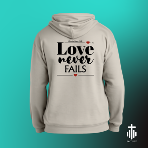 Hanorac Love Never Fails - Negru - Bărbați